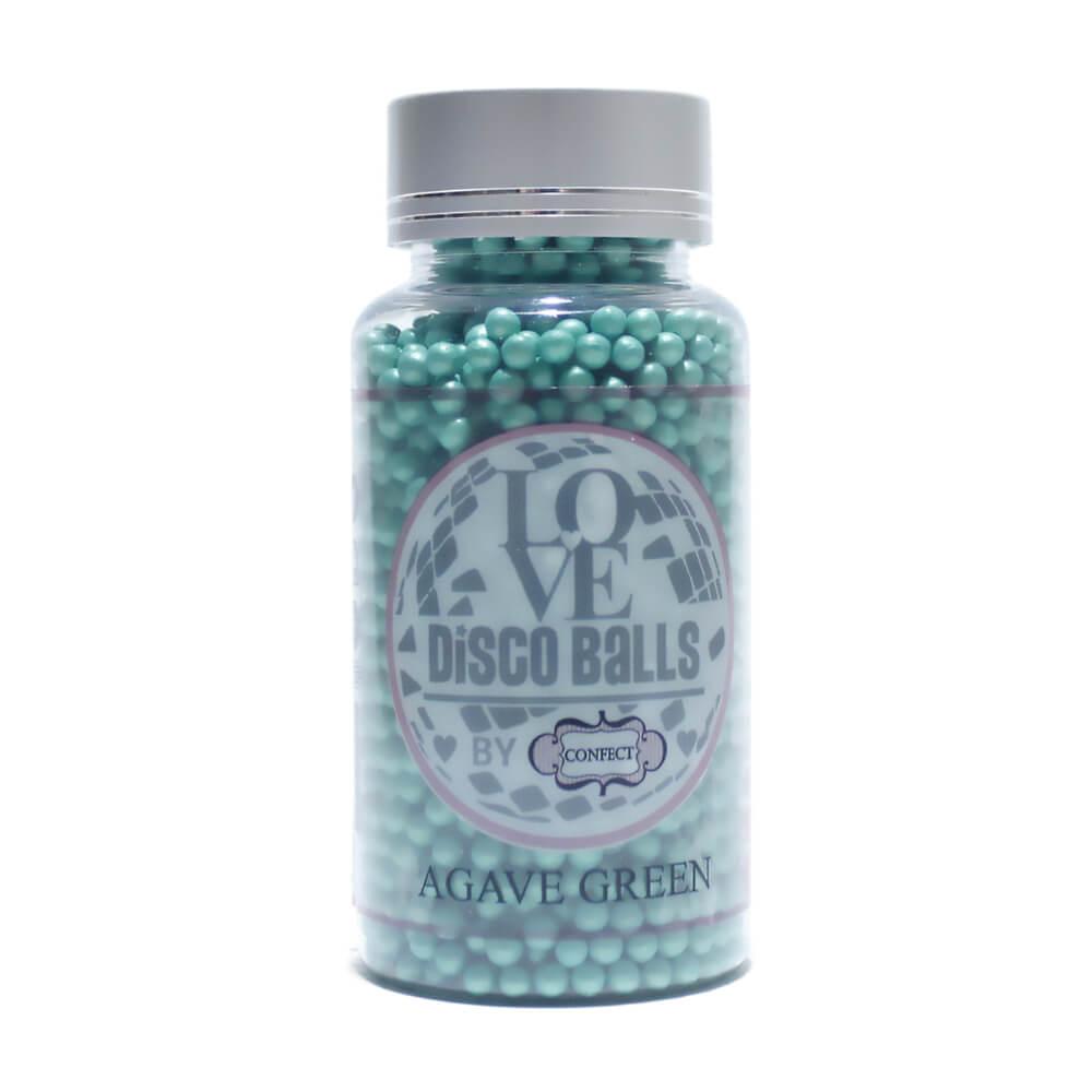 Confect Agave Green Disco Balls Sprinkles 3 MM 120 Gms