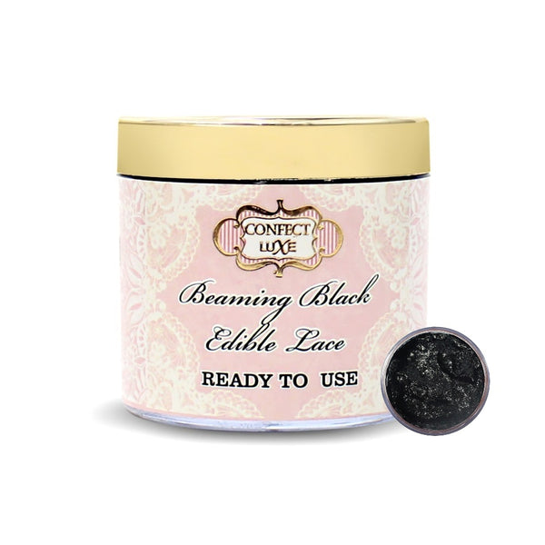 Beaming Black Edible Lace