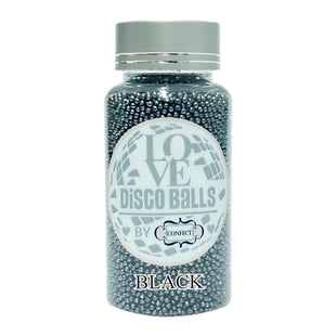 Black Disco Balls Sprinkles 2 MM 120 Gms