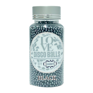 Black Disco Balls Sprinkles 3 MM 120 Gms