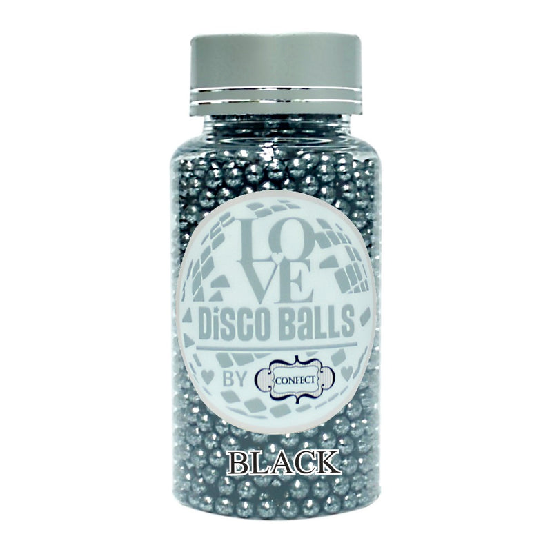 Black Disco Balls Sprinkles 5 MM 120 Gms