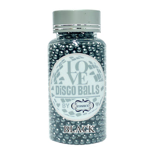 Black Disco Balls Sprinkles 6 MM 120 Gms