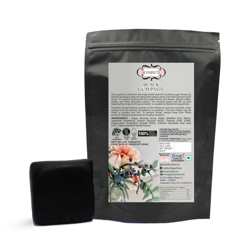 Black | Edible Gum paste 1 Kg