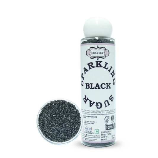Confect Black Sparkling Sugar 100 gms