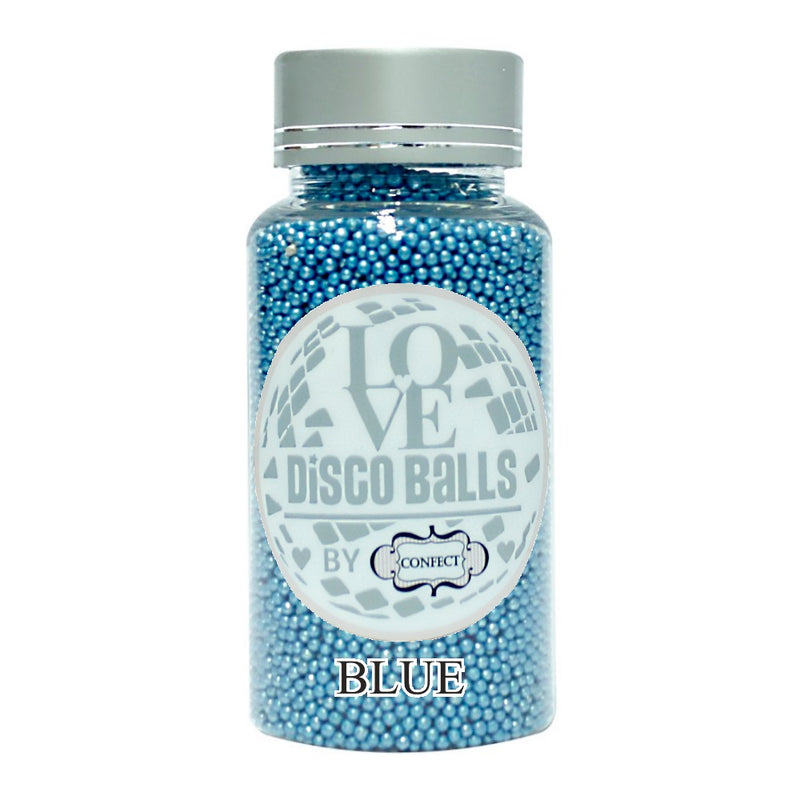 Blue Disco Balls Sprinkles 2 MM 120 Gms