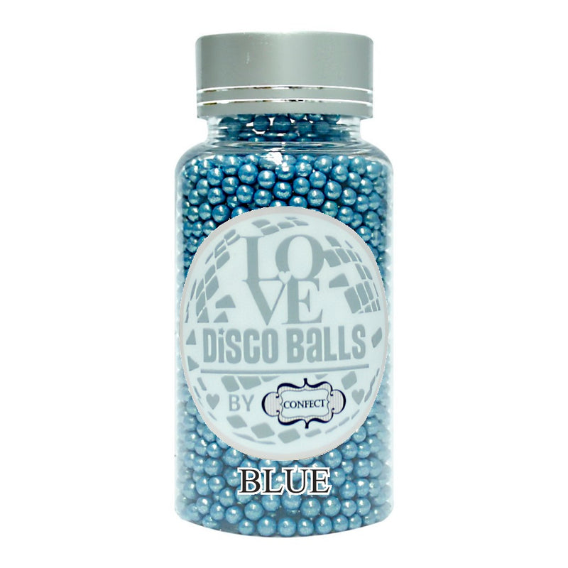 Blue Disco Balls Sprinkles 3 MM 120 Gms