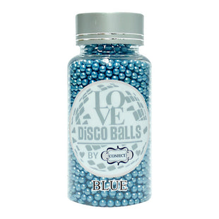 Blue Disco Balls Sprinkles 3 MM 120 Gms