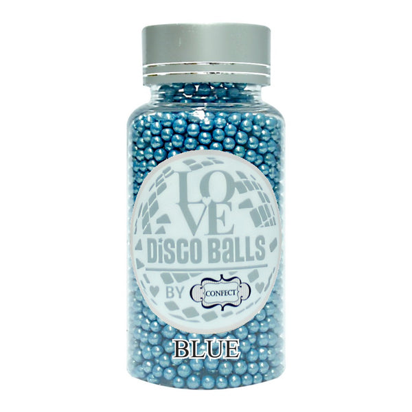 Blue Disco Balls Sprinkles 3 MM 120 Gms