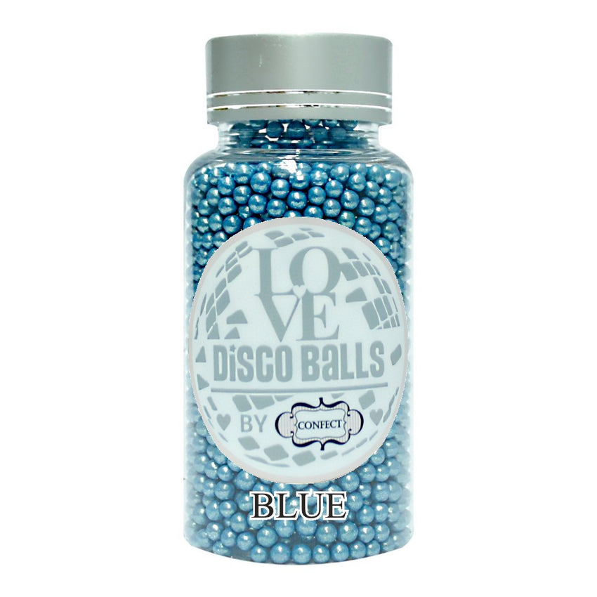 Blue Disco Balls Sprinkles 3 MM 120 Gms