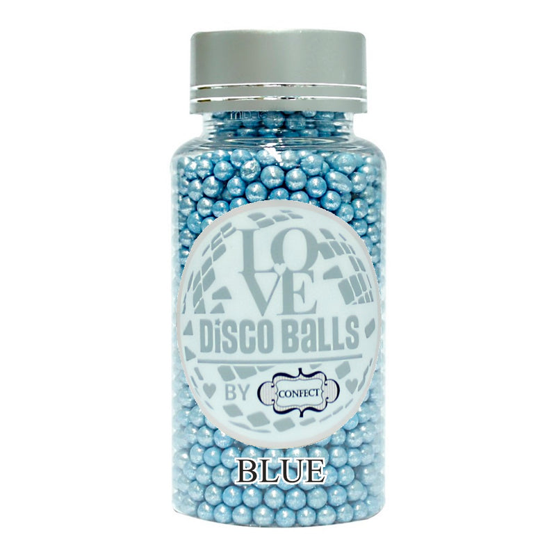 Blue Disco Balls Sprinkles 4 MM 120 Gms