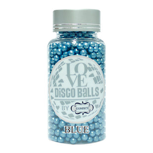 Blue Disco Balls Sprinkles 5 MM 120 Gms