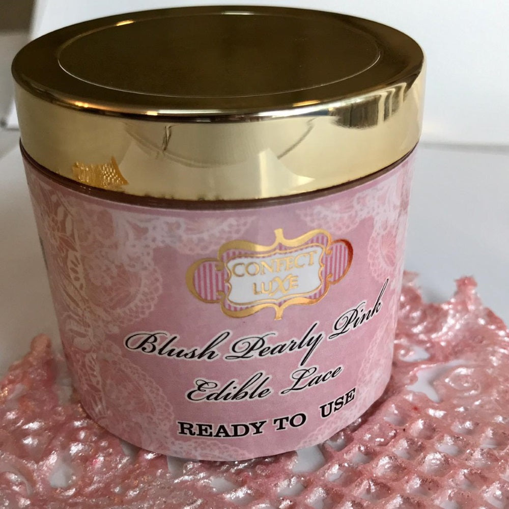 Blush Pearly pink Edible Lace 2