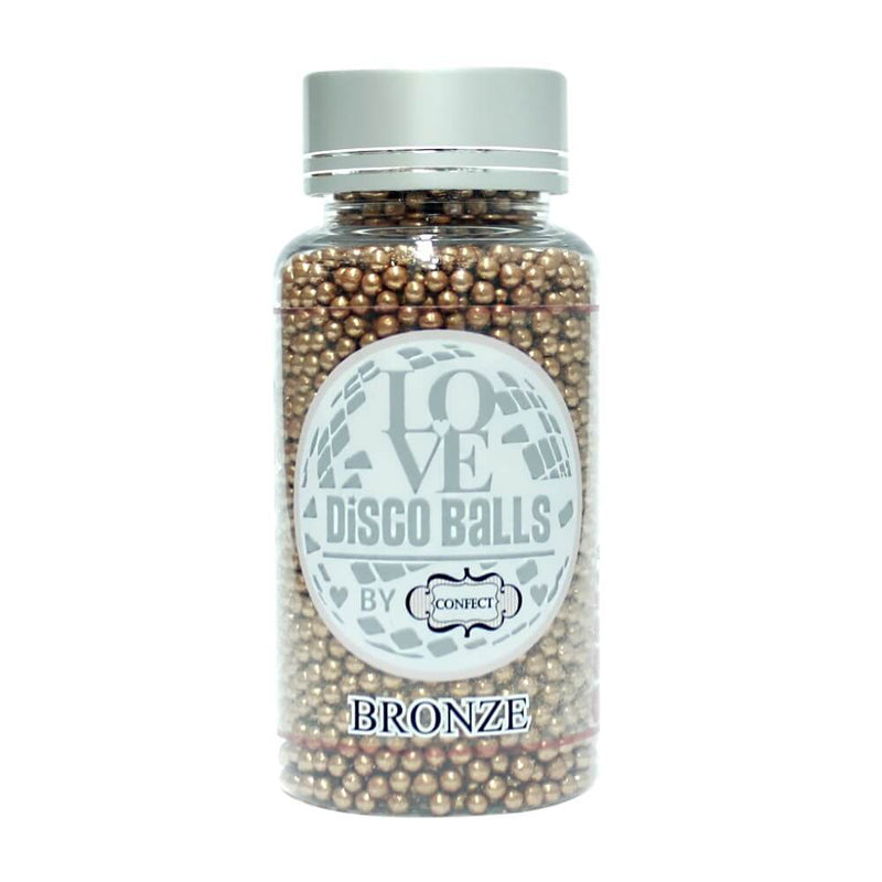 Bronze Disco Balls Sprinkles 3 MM 120 Gms