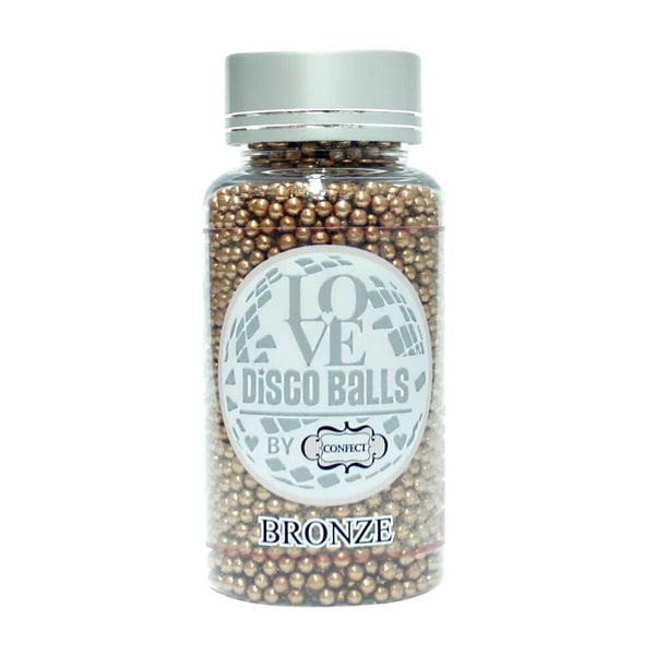 Bronze Disco Balls Sprinkles 3 MM 120 Gms