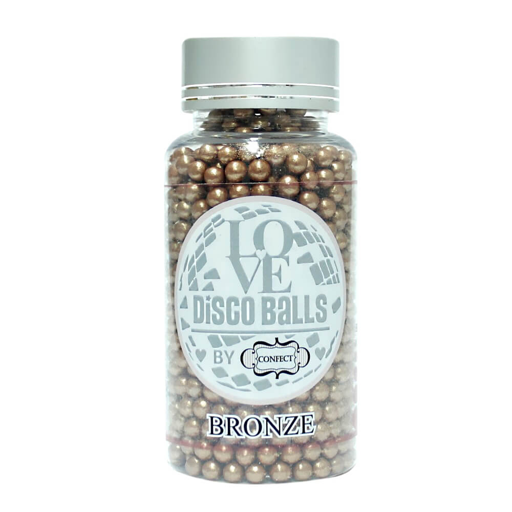 Confect Bronze Disco Balls Sprinkles 5 MM 120 Gms