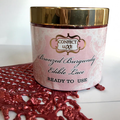 Bronzed Burgundy Edible Lace 2