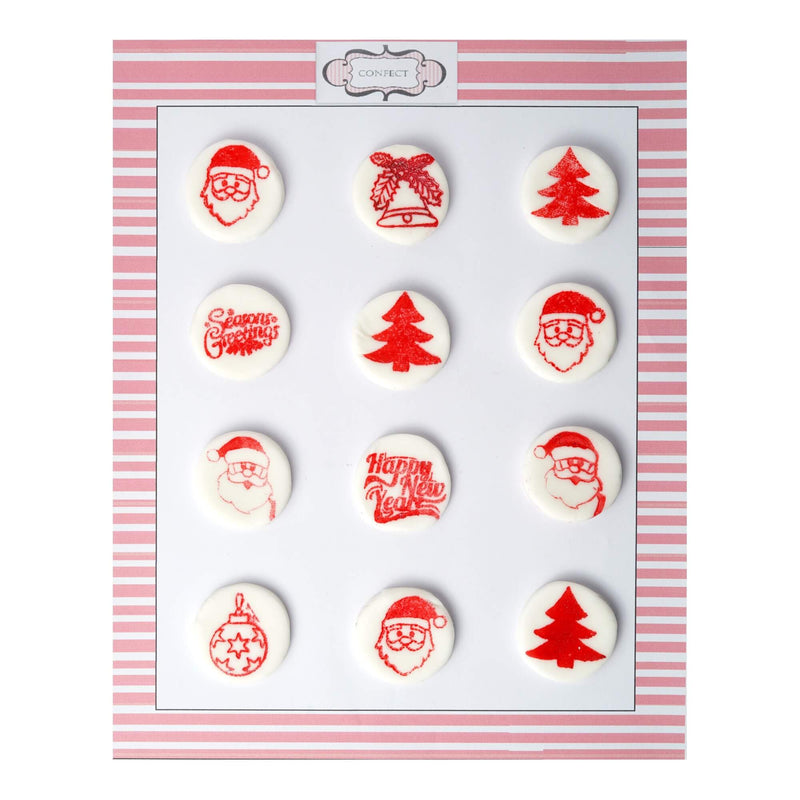 Assorted Christmas Mix Red  | Edible Christmas Topper