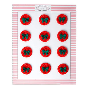 Red Medallions | Edible Christmas Topper
