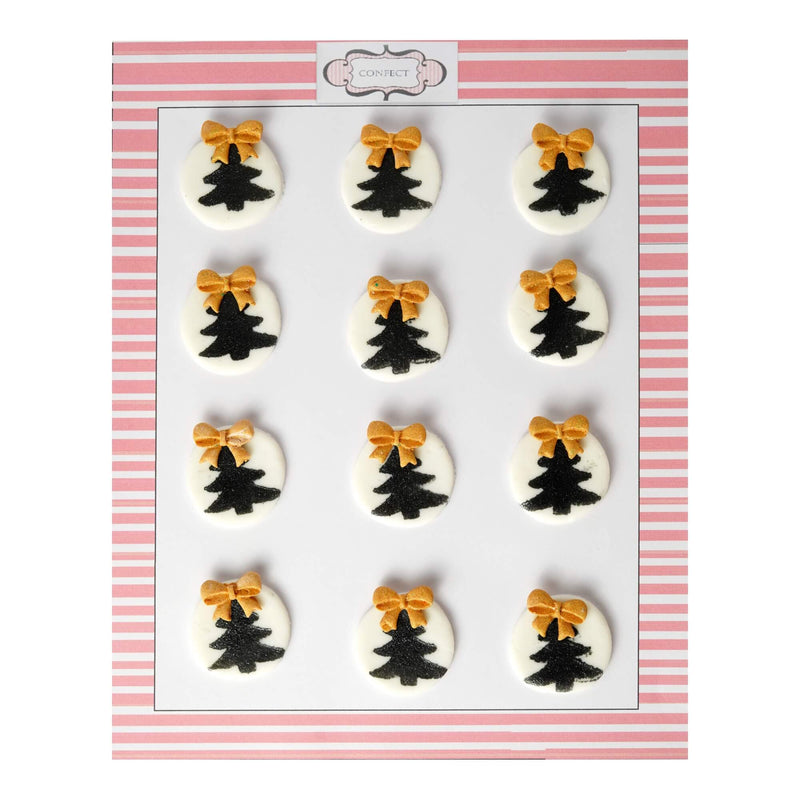 Christmas Tree Black & Gold | Edible Christmas Topper