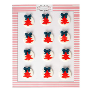 Christmas Tree Red & Navy | Edible Christmas Topper