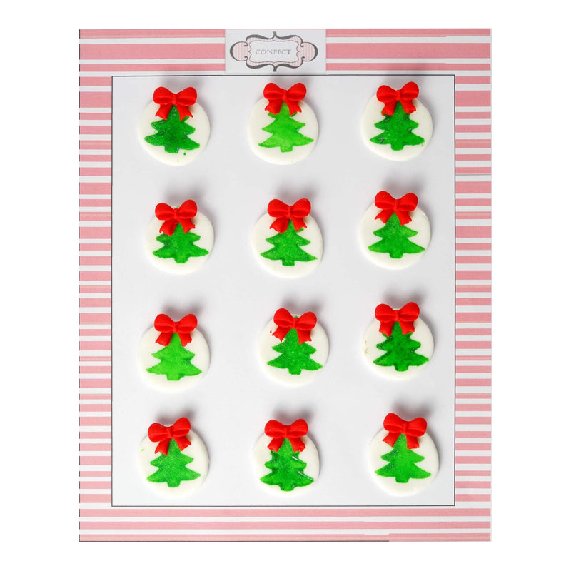 Christmas Tree Green & Red | Edible Christmas Topper