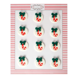 Christmas Candy Cane Red & Green | Edible Christmas Topper