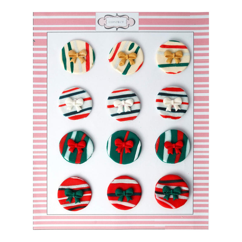 Assorted Medallions | Edible Christmas Topper