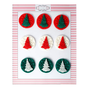Christmas Tree Medallions | Edible Christmas Topper
