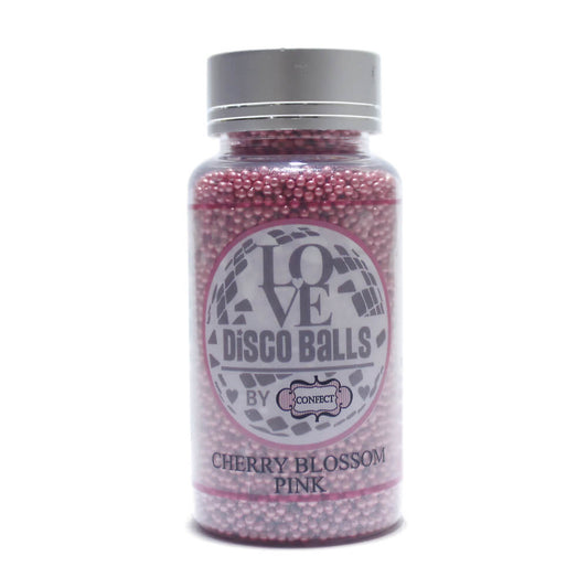 Confect Cherry Blossom Pink Disco Balls Sprinkles 2 MM 120 Gms