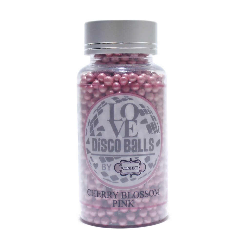Confect Cherry Blossom Pink Disco Balls Sprinkles 5 MM 120 Gms