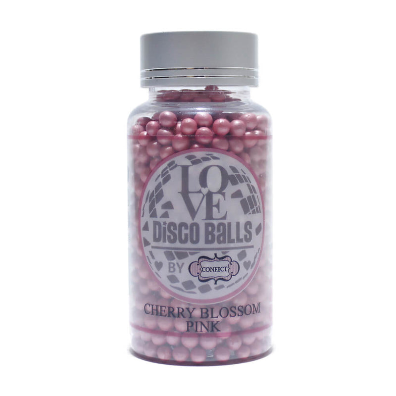 Cherry Blossom Pink Disco Balls Sprinkles 6 MM 120 Gms