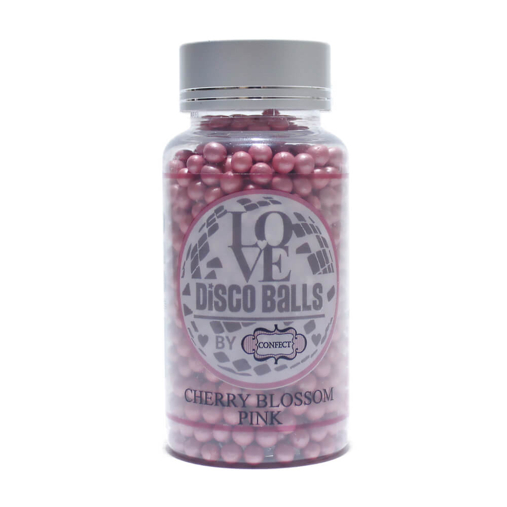 Cherry Blossom Pink Disco Balls Sprinkles 6 MM 120 Gms – Confect