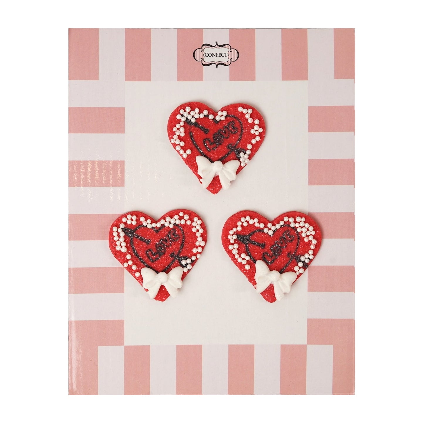 Confect Valentine Love Heart cake & cupcake topper VT 005 60 gms