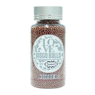 Copper Disco Balls Sprinkles 2 MM 120 Gms