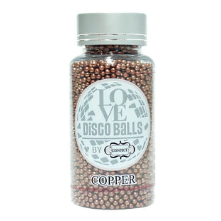 Copper Disco Balls Sprinkles 3 MM 120 Gms