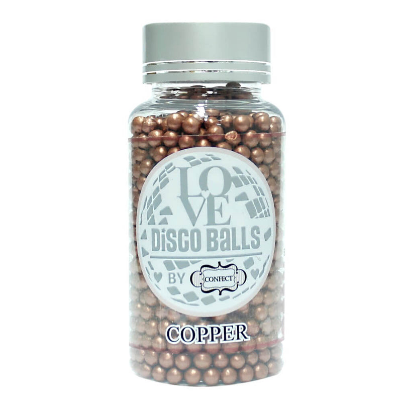 Copper Disco Balls Sprinkles 5 MM 120 Gms