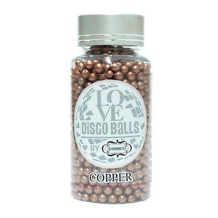 Copper Disco Balls Sprinkles 6 MM 120 Gms