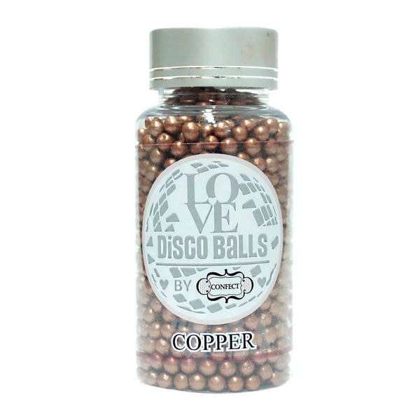 Copper Disco Balls Sprinkles 6 MM 120 Gms
