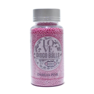 Dahlia Pink Disco Balls Sprinkles 3 MM 120 Gms