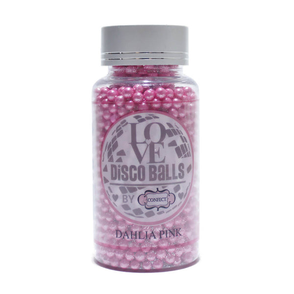 Dahlia Pink Disco Balls Sprinkles 5 MM 120 Gms