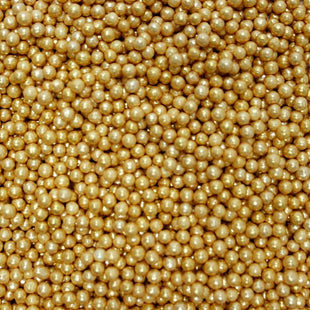 English Gold Disco Balls Sprinkles 3 MM 120 Gms
