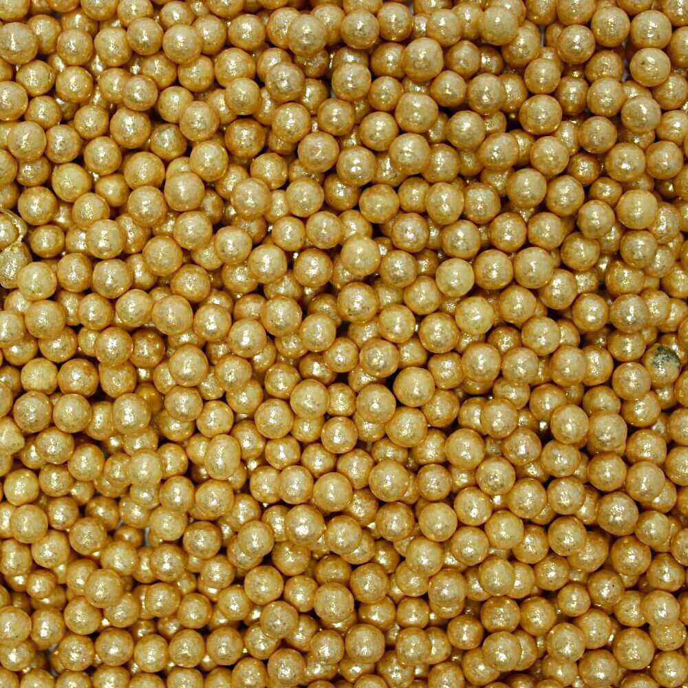 Confect English Gold Disco Balls Sprinkles 4 MM 120 Gms