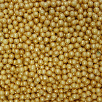 English Gold Disco Balls Sprinkles 4 MM 120 Gms