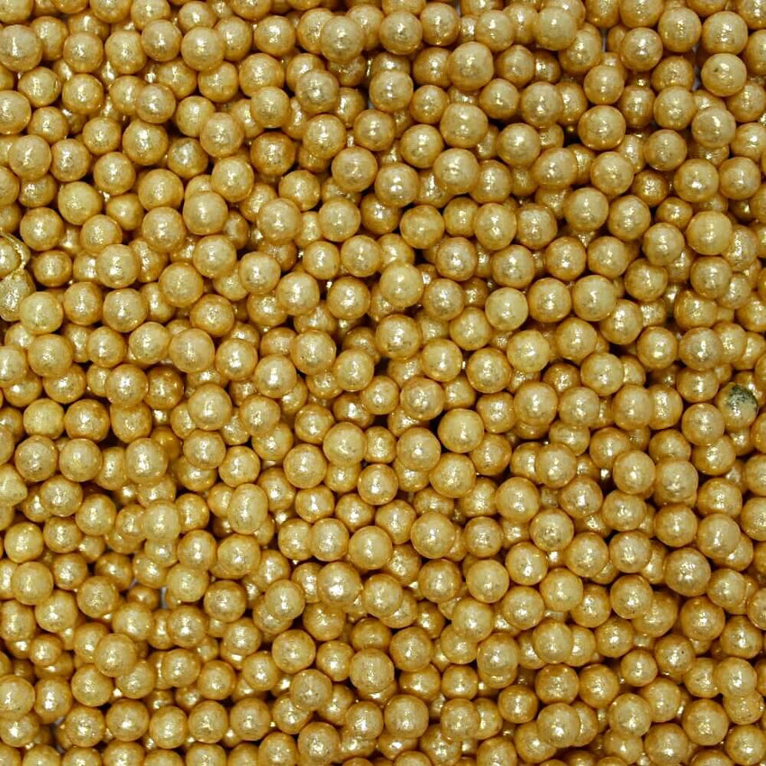 English Gold Disco Balls Sprinkles 4 MM 120 Gms
