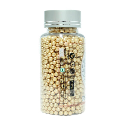 Confect English Gold Disco Balls Sprinkles 6 MM 120 Gms
