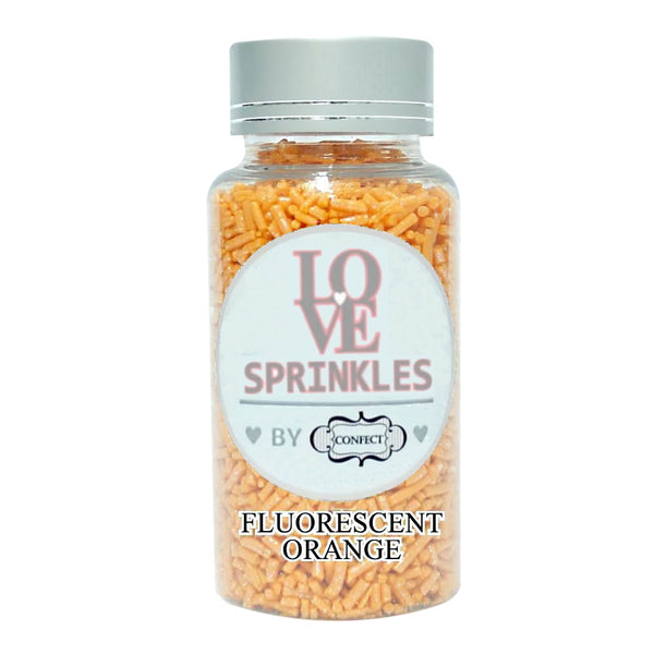 Fluorescent Orange Vermicelli Sprinkles 90 Gms