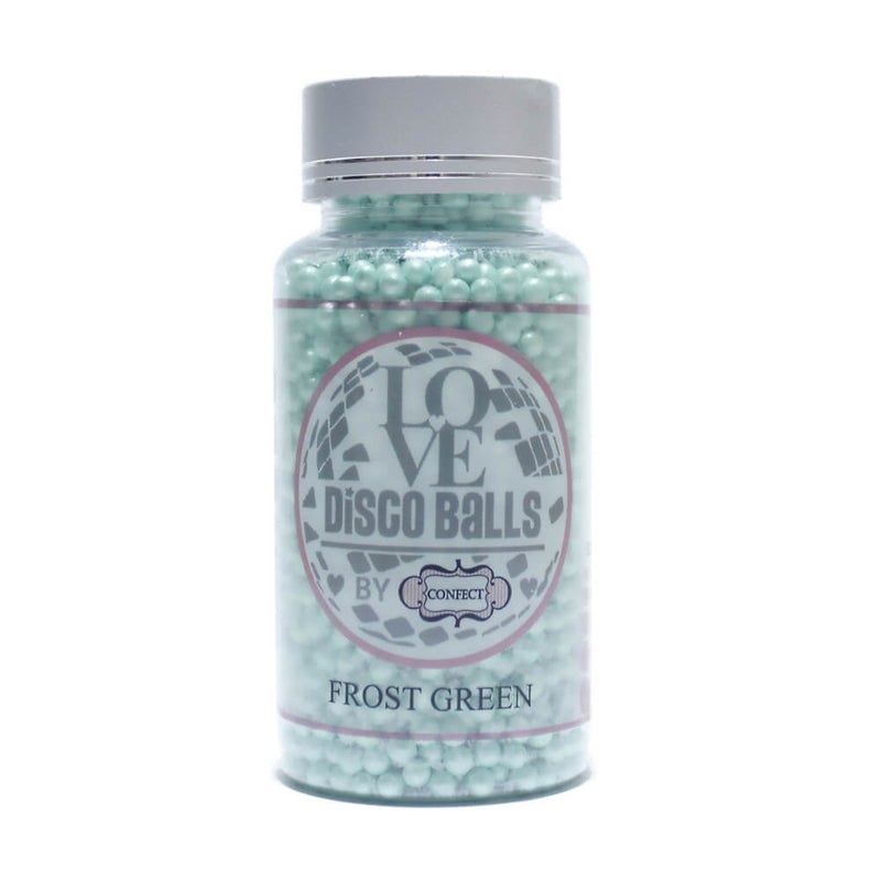 Frost Green Disco Balls Sprinkles 2 MM 120 Gms
