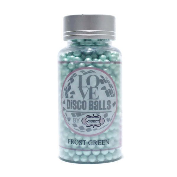 Frost Green Disco Balls Sprinkles 4 MM 120 Gms