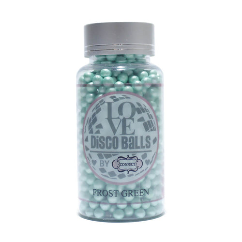 Frost Green Disco Balls Sprinkles 6 MM 120 Gms