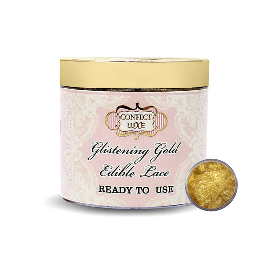 Glistening Gold Edible Lace
